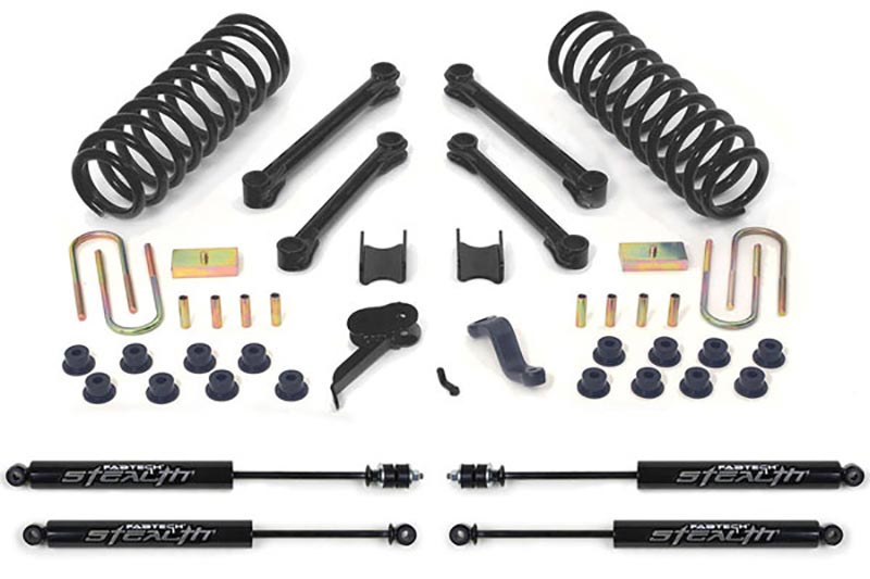 Fabtech 03-08 Dodge 2500/3500 4WD Diesel 4.5in Perf. System w/Stealth Shocks