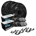 R1 18-20 Audi S4 Front & Rear Drill/Slot Black Rotors w/Euro Ceramic Pads