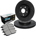 R1 18-20 Audi S4 Front & Rear Drill/Slot Black Rotors w/Euro Ceramic Pads