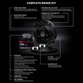 R1 19-24 Ram 4000 Front Drilled & Slotted Black Brake Rotor Set w/Optimum OE Pads and Hardware