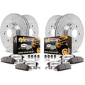 R1 05-23 Toyota Tacoma Front & Rear Drill/Slot Black Rotor/Drum w/Super Duty Pads
