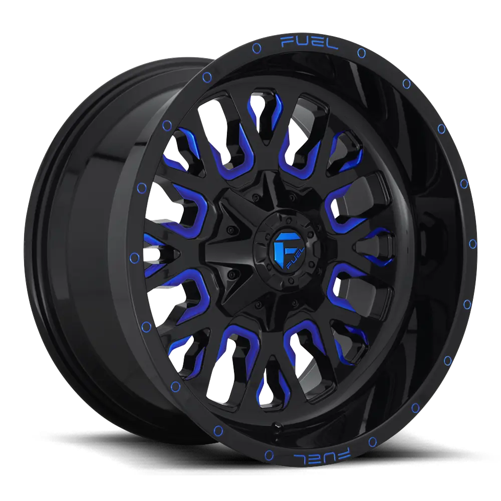 ~(49 lbs. 23X23X15)~ STROKE 20x12 8x170.00 GLOSS BLACK BLUE TINTED CLEAR (-43 mm)