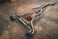 BMW G42, M240i 3.0L Catback, Grade 5 Titanium, Burnt 3.5" Tips