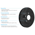 R1 09-18 Dodge Ram 3500 Front & Rear Drill/Slot Black Rotors w/Optimum Pads