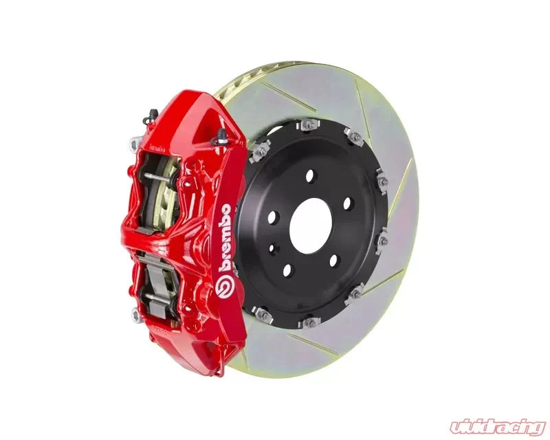 Brembo 20+ Corvette C8/C8 Z51 Front GT BBK 6 Piston Cast 380x34 2pc Rotor Slotted TY3L-Red