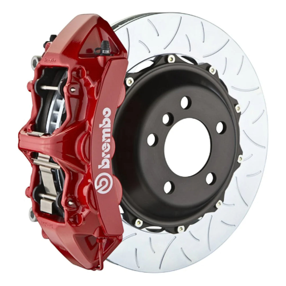 Brembo 17-21 Civic Type-R Front GT BBK 6 Piston Cast 380x32 2pc Rotor Slotted TY3L- Yellow