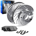 R1 05-23 Chrysler 300 Front & Rear Drill/Slot Silver Rotors w/Ceramic Pads