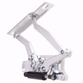 1966-1967 GTO Hood Hinge Kit - Solid Frame - Fiberglass - Natural