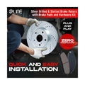 R1 16-25 Honda Pilot Front & Rear Drill/Slot Silver Rotors w/Ceramic Pads