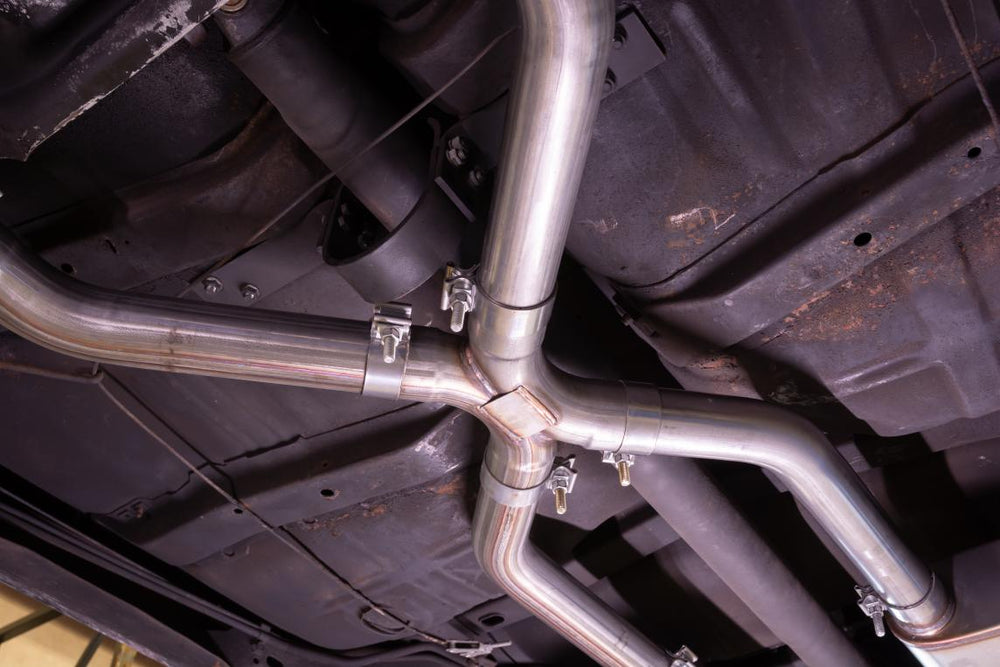 1968-72 Olds 442 Crossmember-Back Valance Exit Xpipe Violator Muffler