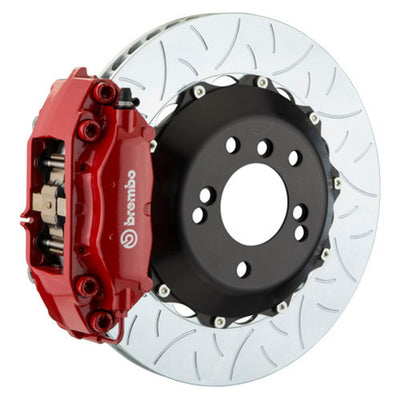 Brembo 89-98 Skyline GTR/99-01 Skyline GTR Rr GT BBK 4Pist Cast 2pc 345x28 2pc Rotor Slot TY3L-Red