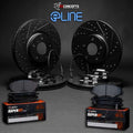 R1 19-25 Freightliner Sprinter 1500 Front & Rear Drill/Slot Black Rotors w/Super Duty Pads