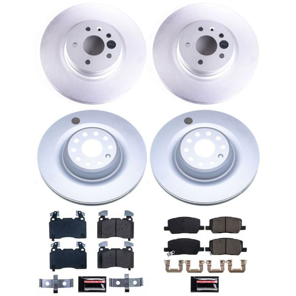 Power Stop 17-21 Tesla X Front & Rear Z17 Coated Brake Kit