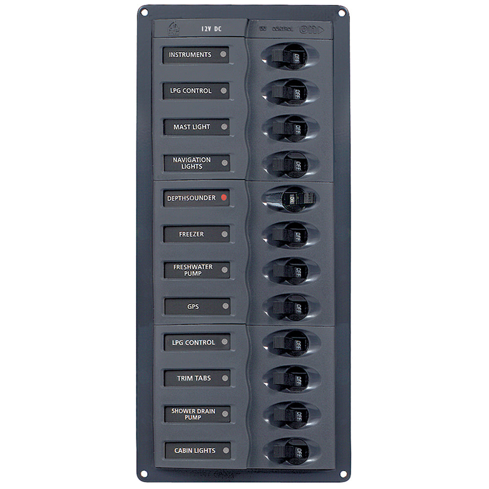 DC PANEL - 12-WAY - NO METER - VERT