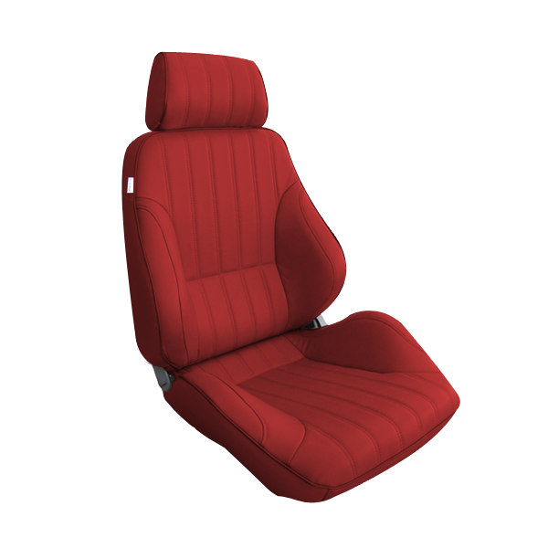 RALLY RECLINER RED VINYL RIGHT