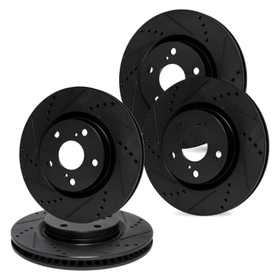 R1 Concepts Brake Rotor- D/S - Black Fits Chevrolet Captiva