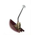 FLOOR MOUNT SHIFTER GM 4L60E TRANS W/CHROME 6IN STRAIGHT LEVER & MUSHROOM KNOB
