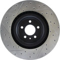 StopTech 13-14 Ford Mustang Slotted & Drilled Left Front Rotor