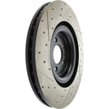 StopTech 13-14 Ford Mustang Slotted & Drilled Left Front Rotor