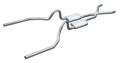 Crossmember Back w X-Pipe Exhaust System 65-70 Mustang Split Rear Dual Exit 2.5 in Intermediate And Tail Pipe Race Pro Mufflers Hardware Incl Tip Not Incl Pypes Exhaust