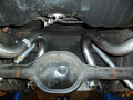 Crossmember Back w X-Pipe Exhaust System 65-70 Mustang Split Rear Dual Exit 2.5 in Intermediate And Tail Pipe Race Pro Mufflers Hardware Incl Tip Not Incl Pypes Exhaust