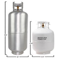 LIGHTWEIGHT ALUMINUM 40LB PROPANE T