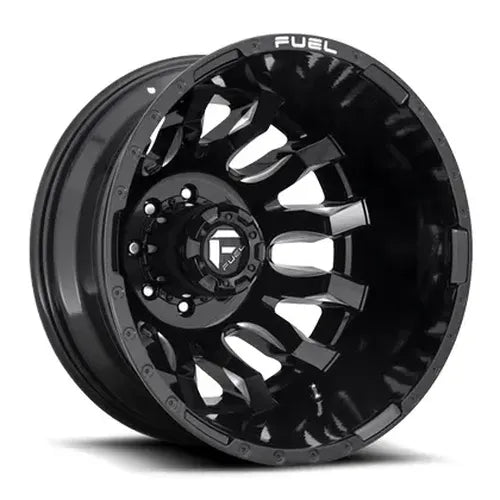 ~(59 lbs. 23X23X11)~ BLITZ 20x8.25 8x165.10 GLOSS BLACK MILLED (13 mm)