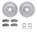 R1 19-24 Subaru Forester Front Drill/Slot Silver Rotors w/Optimum Pads