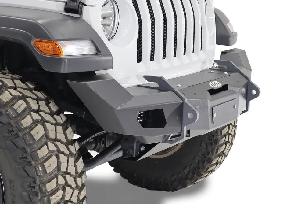 JK/JL/JT Black Ops Base Front Bumper (Driver and Passenger Full Wings) (Bare Steel)