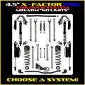 Rock Krawler 4.5 Inch X Factor Pro Elite No Limits Aluminum Coil Over System w/ PB J Lower Mid Arms Lift Kit with Shocks JT45PENL-CS