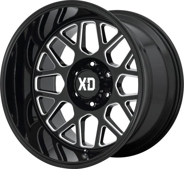 GRENADE 2 24x12 8x170.00 GLOSS BLACK MILLED (44 mm)