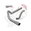 DPF Back Exhaust For 08-10 Ford 6.4L Power Stoke F250/F350 4 Inch Single Passenger Side Aluminized Diamond Eye