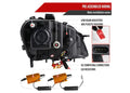 W164 PROJECTOR HEADLIGHTS SEQUENTIAL LED TURN SIGNAL-GLOSSY BLACK WITH SMOKE LENS
