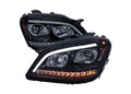 W164 PROJECTOR HEADLIGHTS SEQUENTIAL LED TURN SIGNAL-GLOSSY BLACK WITH SMOKE LENS