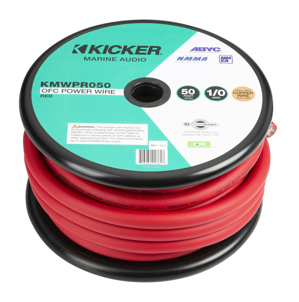 KMWPR050 MARINE 1/0AWG POWER WIRE 50FT RED RoHS COMPLIANT