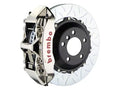 Brembo 05-14 Mustang GT Excl non-ABS Fr GTR BBK 6Pis Billet 380x32 2pc Rotor Slotted Type3-Nickel