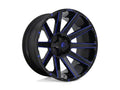 ~(68 lbs. 27X27X17)~ CONTRA 24x14 8x180.00 GLOSS BLACK BLUE TINTED CLEAR (-75 mm)