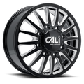 CALI OFF-ROAD SUMMIT DUALLY REAR 9110 GLOSS BLACK MILLED SPOKES 20X8.25 8-200 -192MM 142MM
