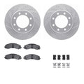 R1 19-24 Ram 3500 Front Drill/Slot Carbon Coated Rotor Set w/Optimum Pads