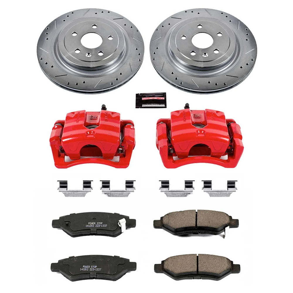 Power Stop 08-14 Cadillac CTS Rear Z23 Evolution Sport Brake Kit w/Calipers