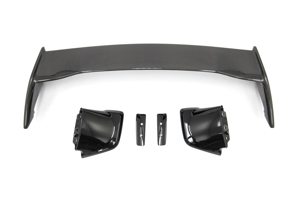 OLM Silverline Carbon Fiber OEM S Style Spoiler with Black Bases - 2015 WRX 2015 STI