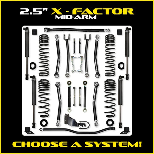 Rock Krawler 4.5 Inch Silverback Pro Elite Trail Runner System w/ PB J Lower Arms Lift Kit JT45SB2P-TR