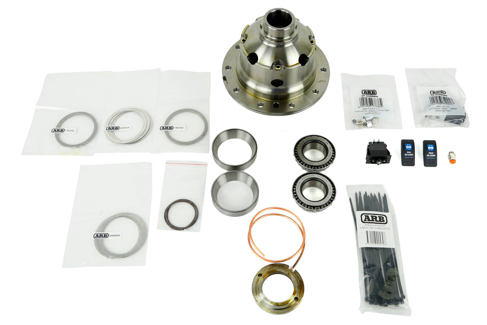 ~(340 lbs. 84X24X24)~ Pro Rock 44 Unlimited Front Axle Assembly 2007-2018 Jeep JK Eaton ELocker4 5.38 RandP 1350 Yoke Extra Caster .50 XD Wall Raised Track Bar Brkt/SS Tabs Loose 65.5 Width OEM Ball Joints No Shafts