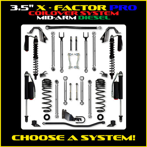 20C WRANGLER JLU 4DR 3.5IN ALUM COIL OVER SYS W/ PB+J LOWER MID ARMS FRONT & RE