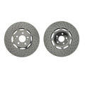 R1 Concepts Black Drilled Slotted Rotors with 5000 Oep Brake Pads Hdw Fits BMW X1