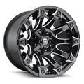 ~(65 lbs. 25X25X15)~ BATTLE AXE 22x12 6x135.00/6x139.70 GLOSS BLACK MILLED (-44 mm)
