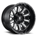 ~(56 lbs. 25X25X15)~ HARDLINE 22x12 8x165.10 GLOSS BLACK MILLED (-44 mm)