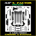 1116 F250 4WD 1116 F350 4WD 4.0IN X FACTOR SUSPENSION SYSTEM W/ FAST CD ADJUSTABLE SHOCKS