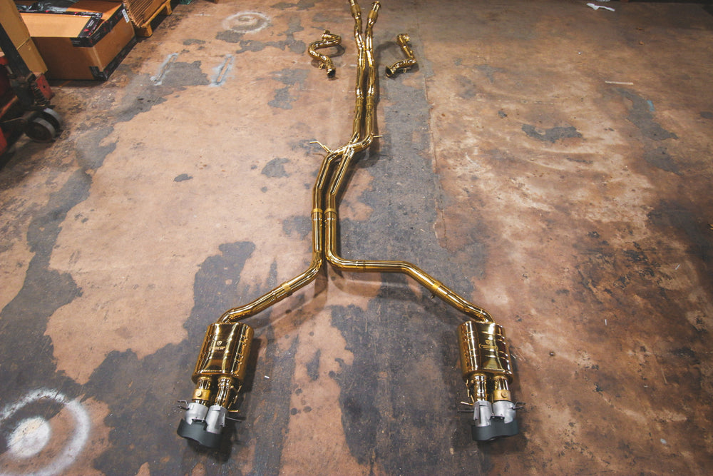 Audi RS6 C7 Anodized Gold Exhaust