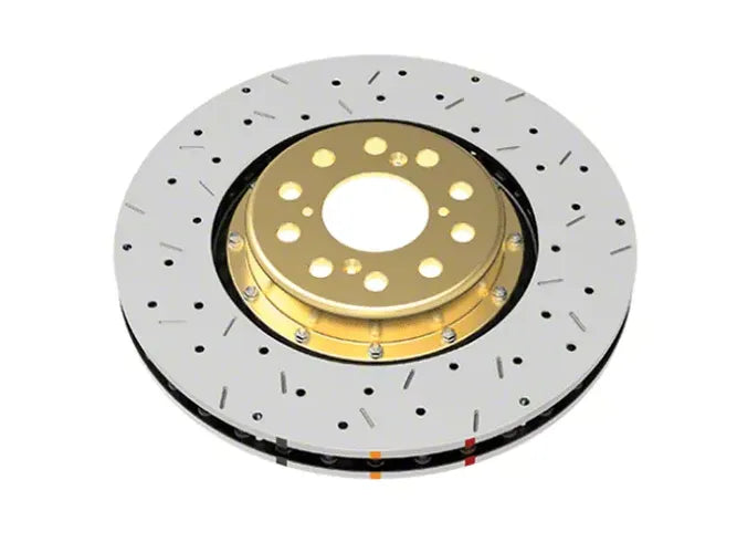 DBA 16+ Chevy Camaro ZL1 Front Drilled/Slotted 5000 Series 2 Piece Rotor Assembled w/ Black Hat